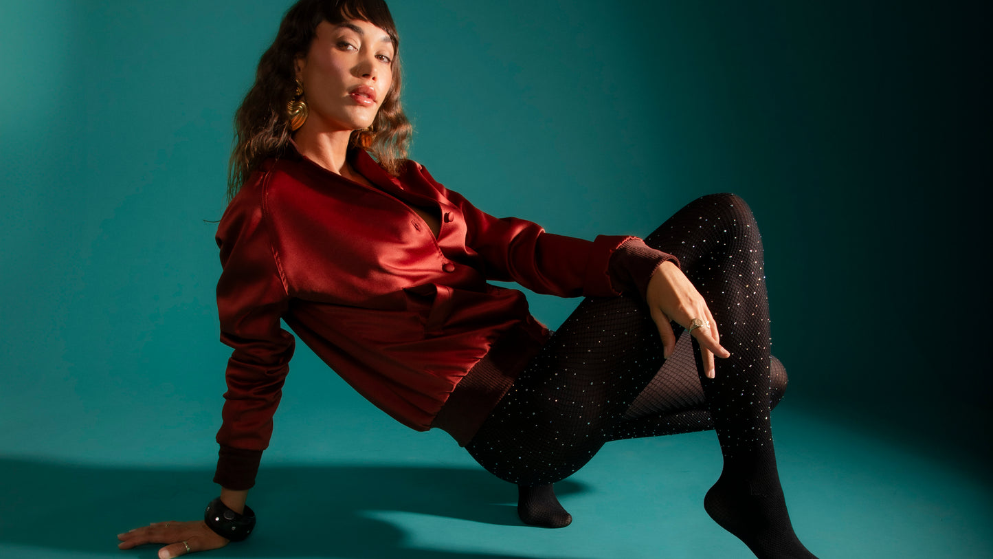 Charmeuse Rust Bomber (NEW)
