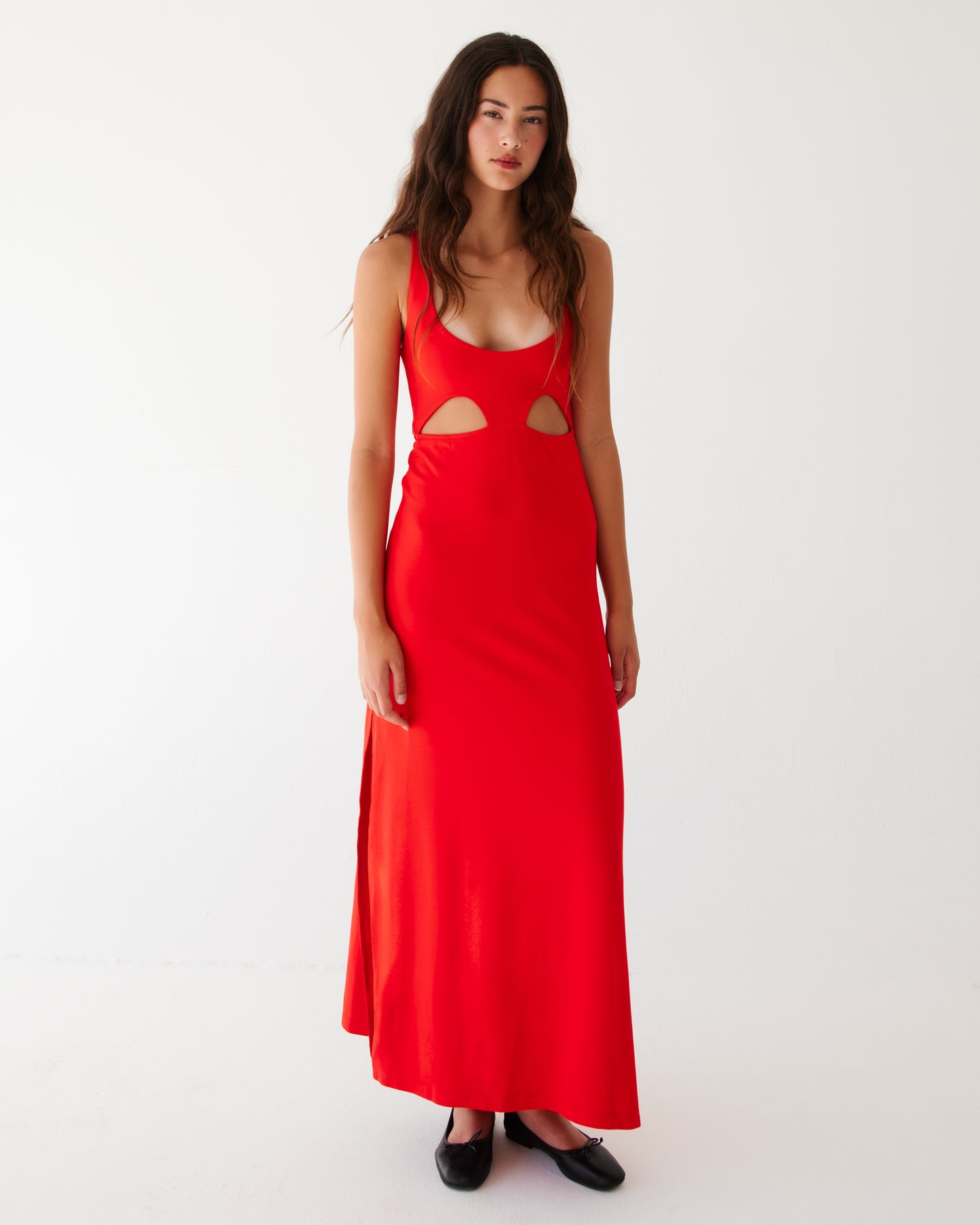 Electric Red Cut Out Dress
