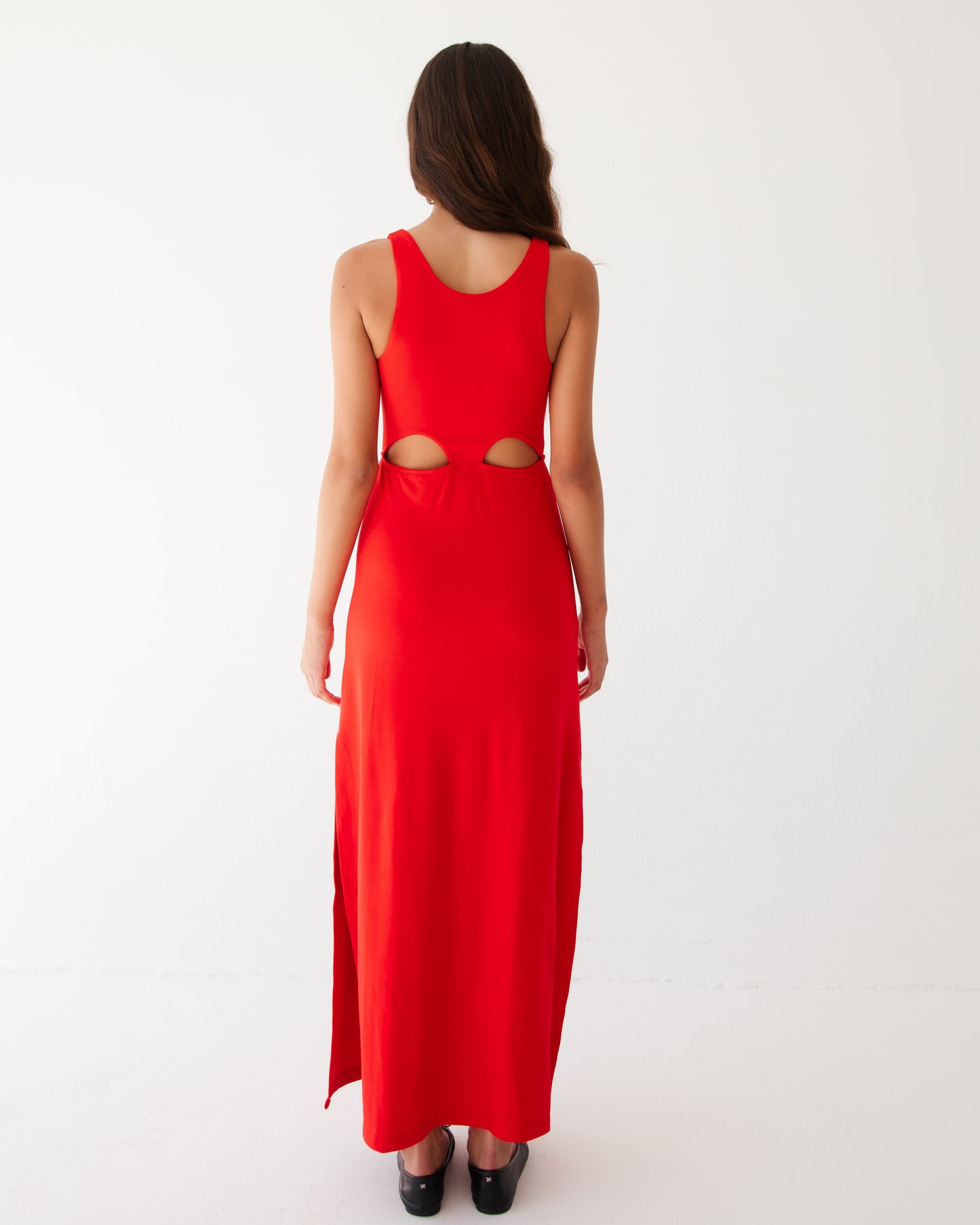 Electric Red Cut Out Dress