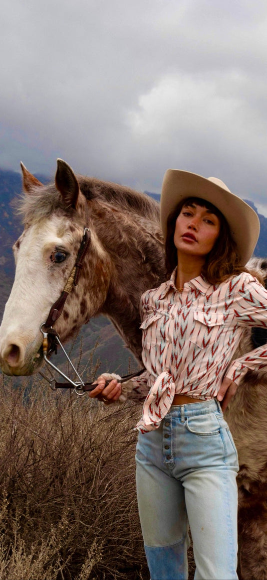 Long Sleeve Western Pearl Snap