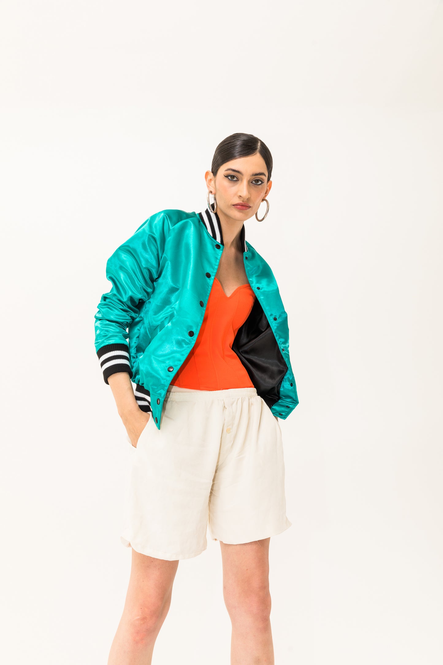 The 420 Bomber, Teal/Orange