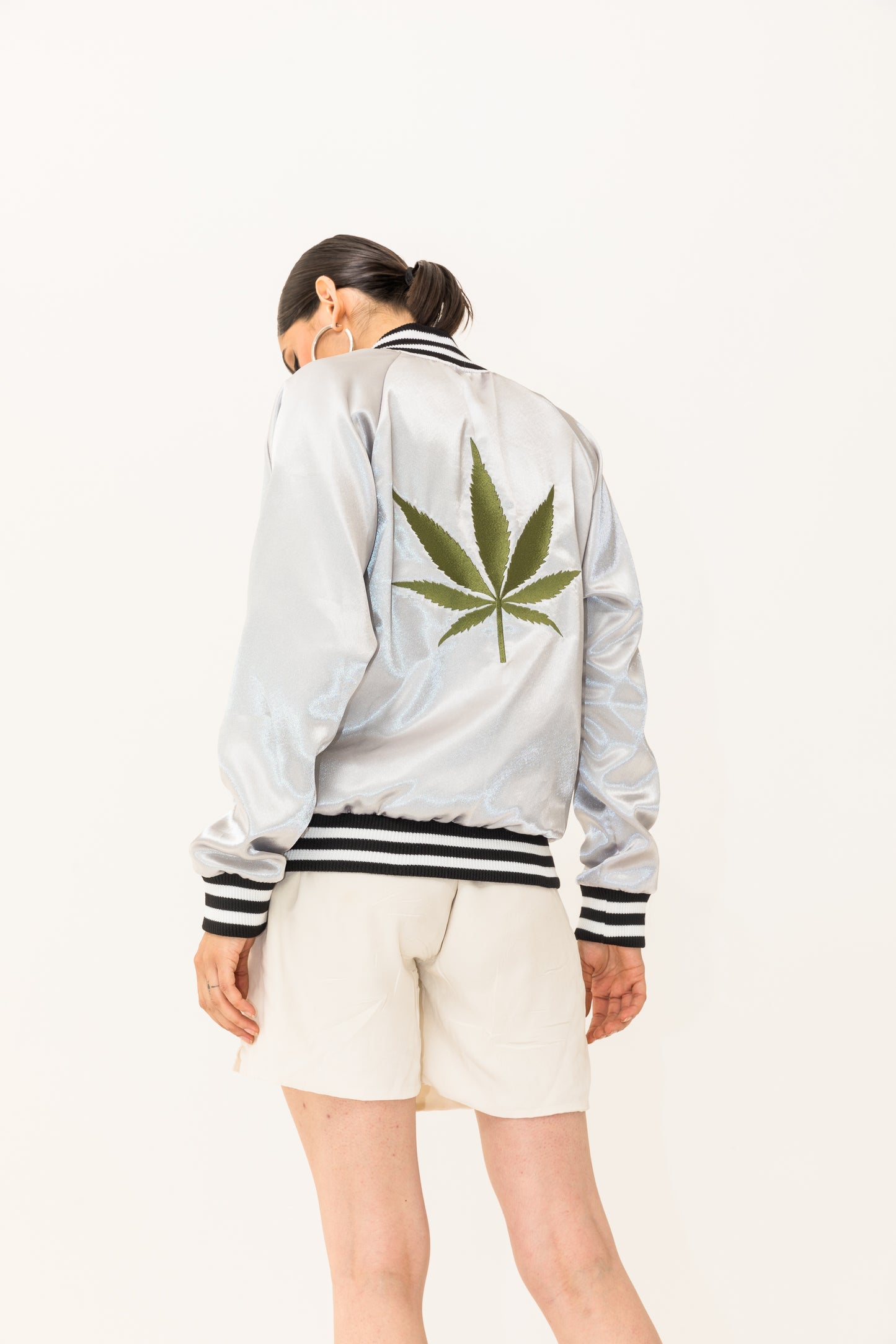 The 420 Bomber, Silver/Green