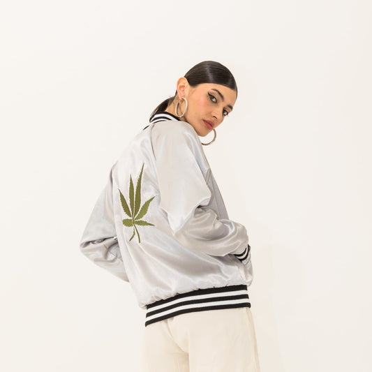 The 420 Bomber, Silver/Green